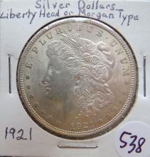 1921- Silver Morgan Dollar