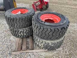 Bobcat 12-16.5 Skid Steer Tires On Rims