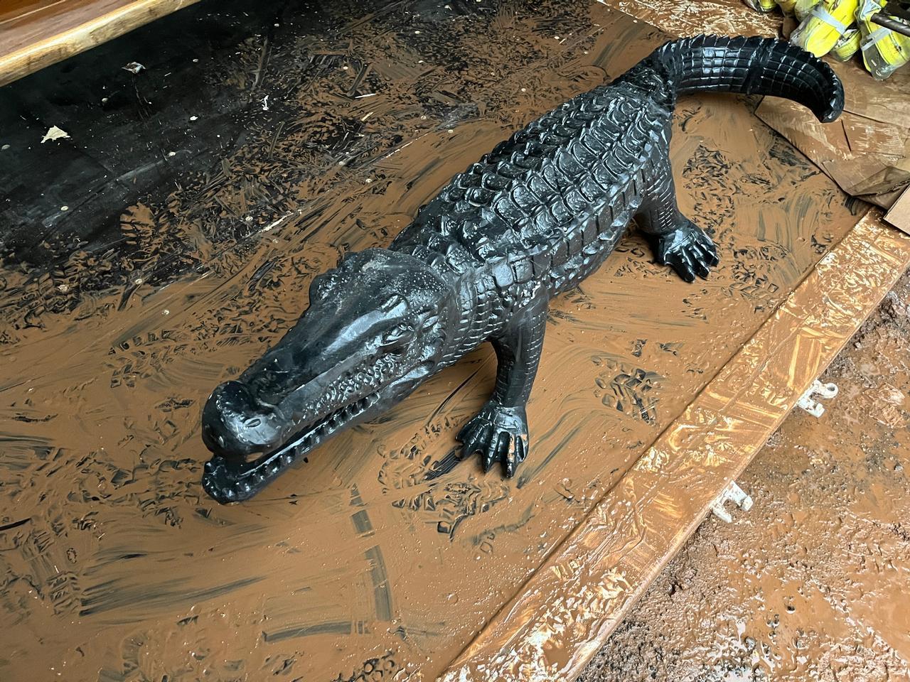 Metal Crocodile Statue
