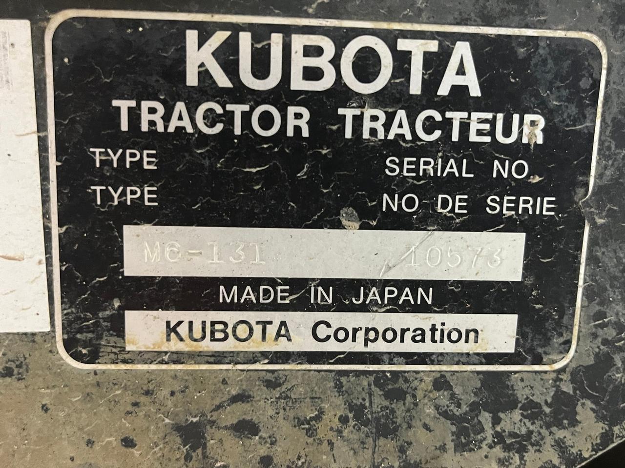 2017 Kubota M6-131 Tractor