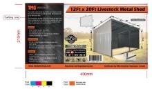 TMG MS1220L Metal Livestock Shed