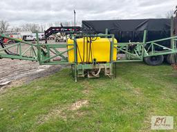 LMC 3pt hitch sprayer, 60ft, 320 gal. with Ravens controls, Controls in office