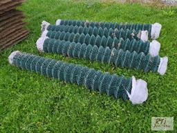 5X Green coated chain link fence