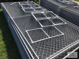 17X 6 x 12 chain link fence panels with feet