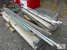 (2) Pallets of overhead doors with tracks