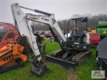 2011 Bobcat E42 excavator, hydraulic thumb, quick coupler, 30in digging bucket, backfill blade,