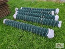 5X Green coated chain link fence