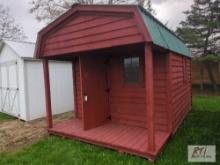 Red cabin with gambrel roof, #45