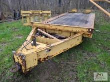 1984 Eager Beaver tri axle equipment trailer, 20ft deckover, 4ft dovetail, ramps,