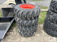 4X new 10-16.5 skid steer tires on rims for Bobcat