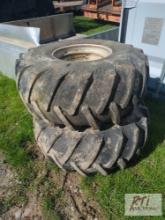 (2) Firestone 16.5 - 16.1 tires and wheels
