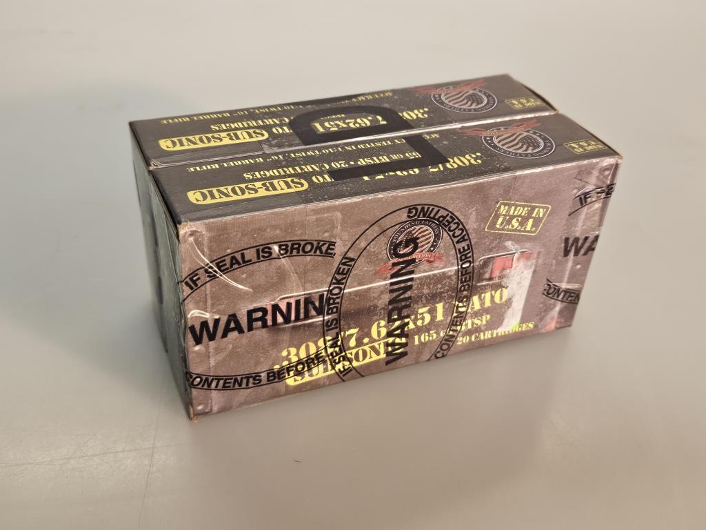 2 New Founding Fathers 20 Cartridges of .308 Ammo