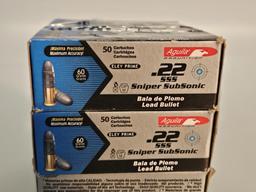 6 Boxes New Aguila .22 Ammo 50 Cartridge Box Sniper Subsonic