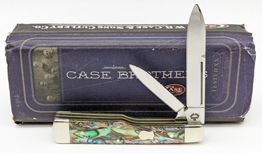 2003 Case XX Abalone Gunstock Knife 8215 w/ Tin