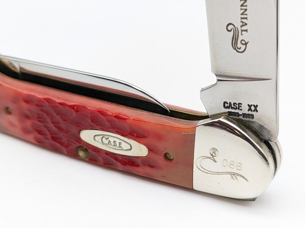 Ltd 1989 Case XX 100th Anni Red Bone Canoe Knife