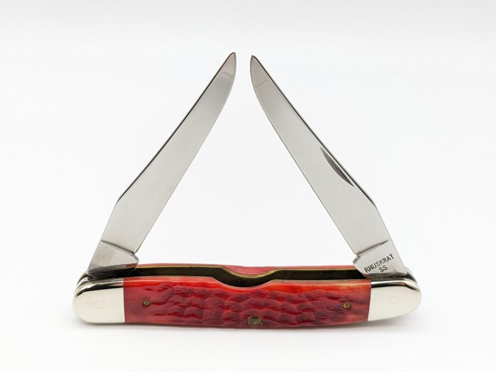 Ltd 1989 Case XX 100th Anni Red Bone Muskrat Knife