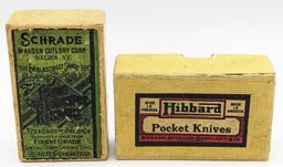 (2) Schrade Walden Cutlery & Hibbard Knife Boxes