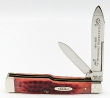 Ltd 1989 Case XX 100th Anni Red Bone Gunstock Knif