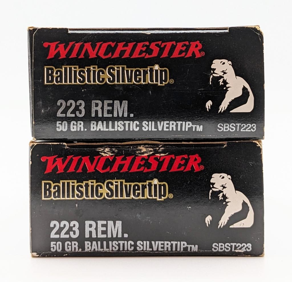 36 Rnds of Winchester .223 Rem 50 Gr Silvertip