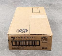 3250 Rnds of Federal .22 LR 40 Gr Solid Automatch