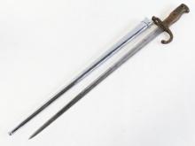 French M1874 Gras Rifle Epee Bayonet w/ Scabbard