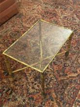 COOL HEAVY METAL FRAME GLASS TOP TABLE
