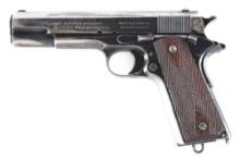 (C) VERY EARLY FIRST YEAR OF PRODUCTION COLT MODEL 1911 SEMI AUTOMATIC PISTOL.