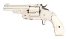 (A) FINE FIRST MODEL SMITH & WESSON BABY RUSSIAN .38 SINGLE ACTION REVOLVER WITH ORIGINAL PICTURE BO