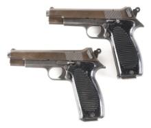 (C) LOT OF 2: CONSECUTIVELY NUMBERED FRENCH MAC MODEL 1950 SEMI AUTOMATIC PISTOLS.