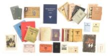 LOT OF MISCELLANEOUS THIRD REICH EPHEMERA INCLUDING SOLDBUCHS AND MANUALS.