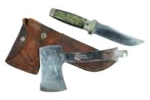 Case XX Hatchet and Knife Interchangeable Combination Set and Holster (HKR)