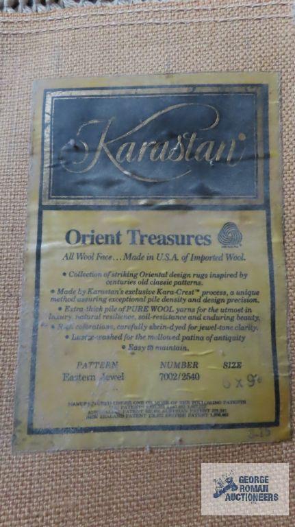 Karastan oriental rug size 6x9-1/2