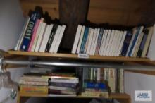 Two shelves of books