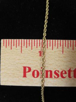 14k Gold 18" Rope Chain
