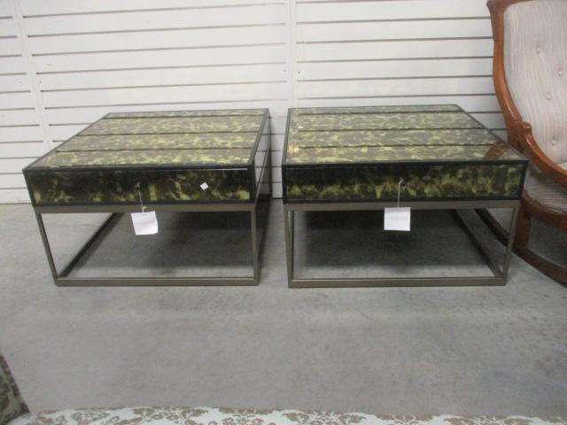 Pair of New Caracole Square End Tables