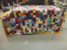 Machine and Hand Made Patchwork Quilt