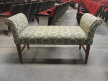 American of Martinsville Upholstered Rolled Arm Bench