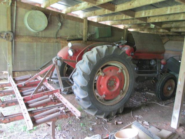 1967 Massey Ferguson Diesel 135 Tractor with Cultivator Attachment
