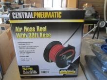 New Old Stock Central Pneumatic Air Hose Reel with 30' Hose