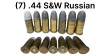 (7) .44 S&W RUSSIAN Cartridges