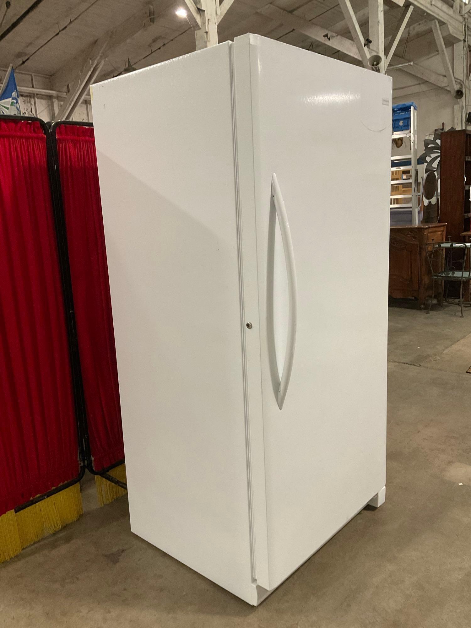 Frigidaire 20.2 Cu. Ft. Upright Freezer Model LFFH20F3QWF. White. Tested, Works. See pics.