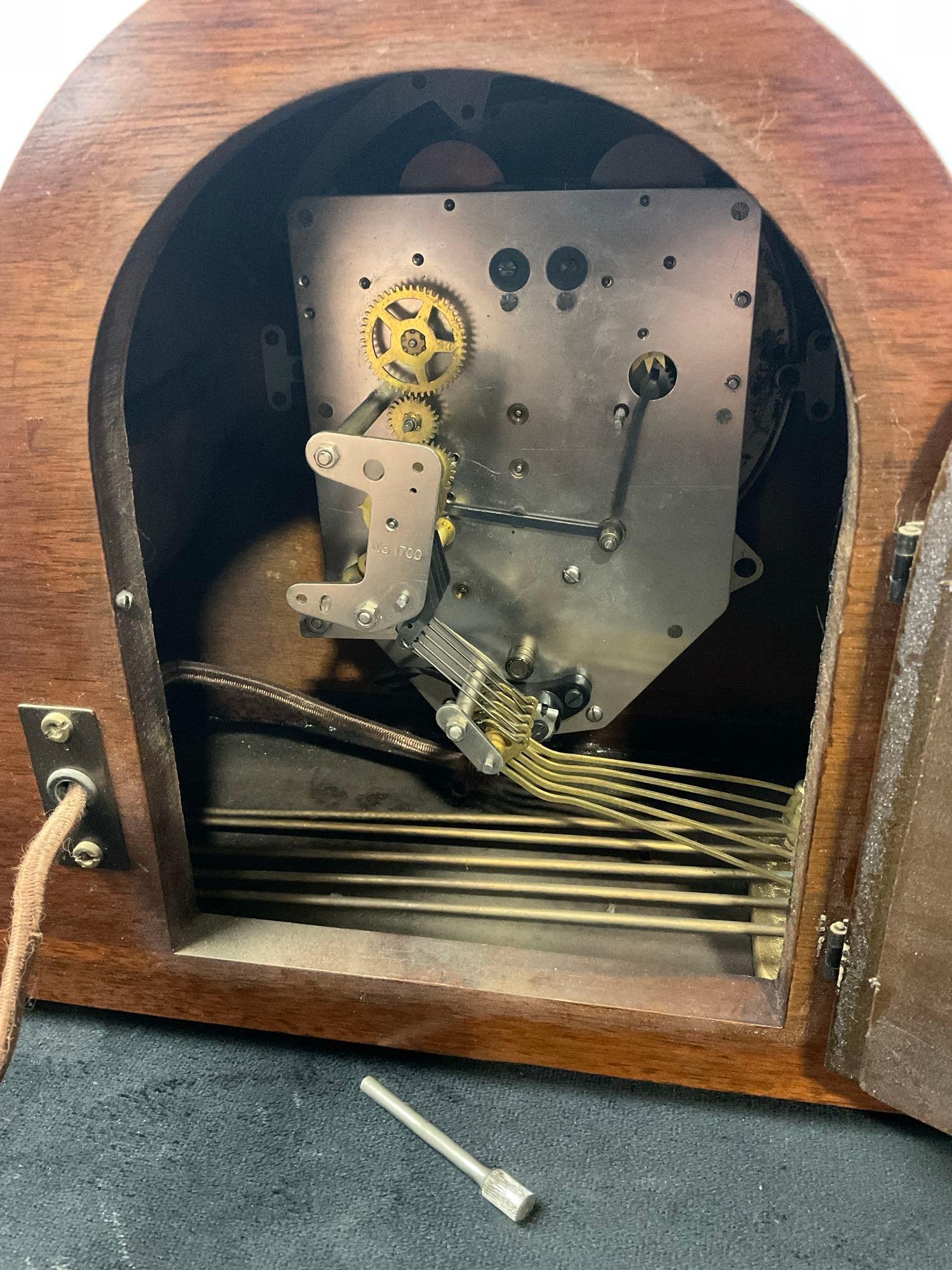 Vintage Electric Seth Thomas Wooden Mantel Clock