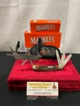 Pair of Marbles Folding Pocket Knives, models MR106 Triple Blade Trapper & MR278 G.I. Utility