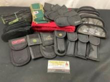 Approx 35 Nylon & Cloth Knife Sheaths and Cases by various brands