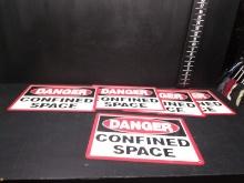 Collection 5 Metal Confined Space Signs