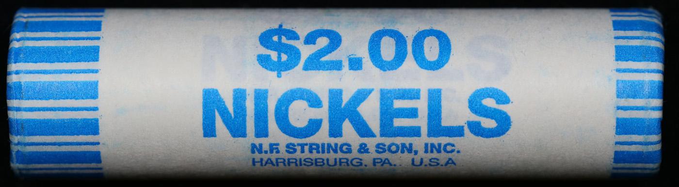BU Shotgun Jefferson 5c roll, 2008-p 40 pcs N.F. String & Son $2 Nickel Wrapper