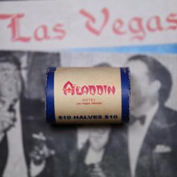 ***Auction Highlight*** Old Casino 50c Roll $10 Halves Las Vegas Casino Aladdin 1938 walker & P fran