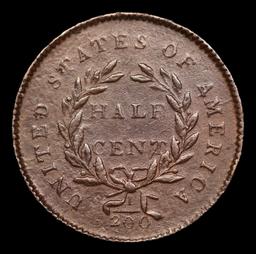 ***Auction Highlight*** 1794 Liberty Cap half cent 1/2c Graded ms62 By SEGS (fc)