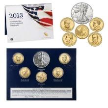 2013 United States Mint Annual Uncirculated Dollar Coin Set 5 coins