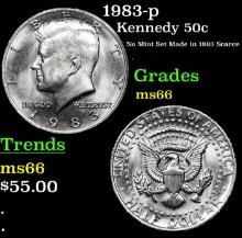 1983-p Kennedy Half Dollar 50c Grades GEM+ Unc